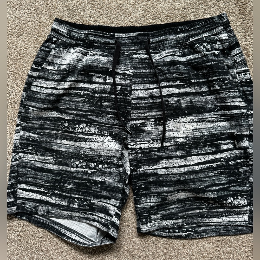 lululemon athletica Black and Gray Athletic Shorts